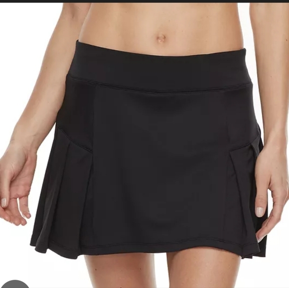 tek gear Dresses & Skirts - TekGear DryTek Black Pleated Tennis Workout Skort sz XL